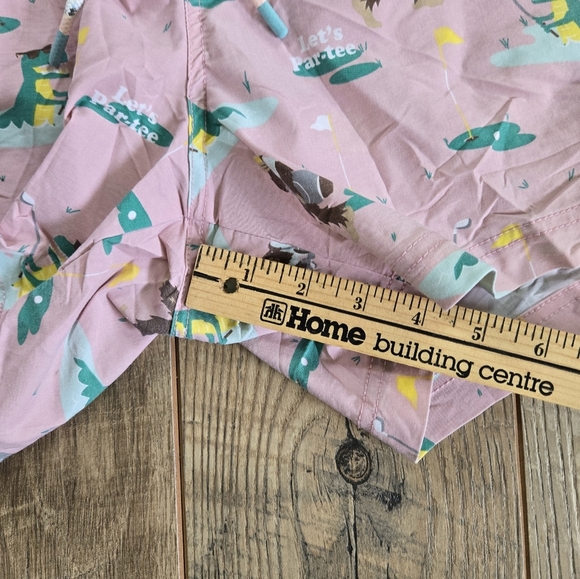 Party Pants Mens Xl Pink Surfing Print Swim Shorts - Picture 4 of 9